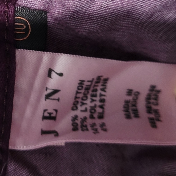 NWOT JEN 7 By 7 For All Mankind purple Slim Straight Pants Plum/Purple Size 8 - Picture 3 of 5